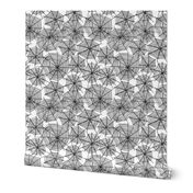 spider web // black and white creepy october spooky scary halloween fabric