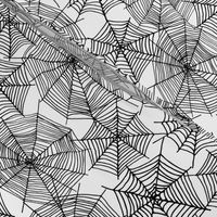 spider web // black and white creepy october spooky scary halloween fabric