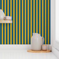 Egyptian Stripe Blue and Gold Vertical