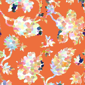 Pippa Floral / Tangerine