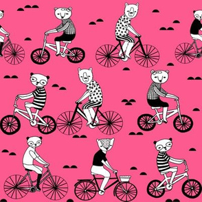 bears on bikes // cute bicycle fabric best kids illustration childrens illustration fabric cute design by andrea lauren