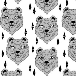 grizzly bear // bear fabric bear head nursery baby design bear fabric
