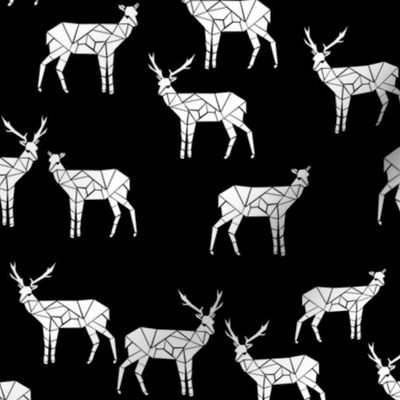 deer // black and white deer fabric nursery baby black and white design