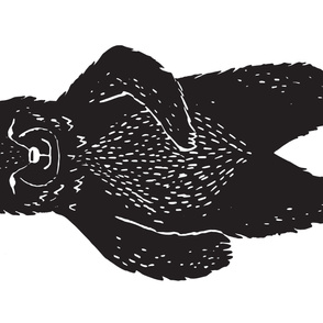 Bear Rug - XL Forest Bear (Linocut) by Andrea Lauren