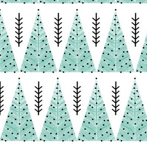 christmas tree forest // mint trees evergreen trees holiday christmas tree fabric cute