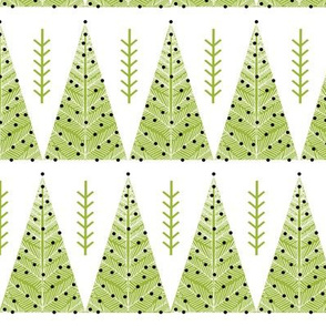 christmas evergreen tree // trees christmas triangles lime green trees forest fir tree