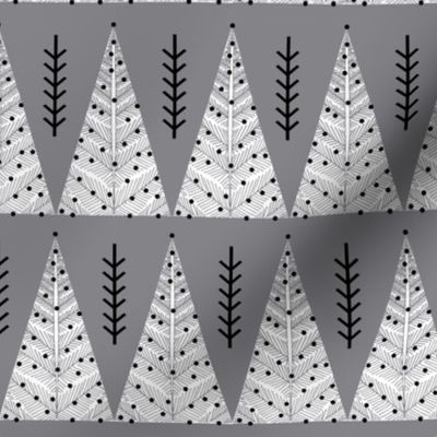 christmas triangle trees // christmas fabric charcoal christmas trees cute christmas design holiday fabric