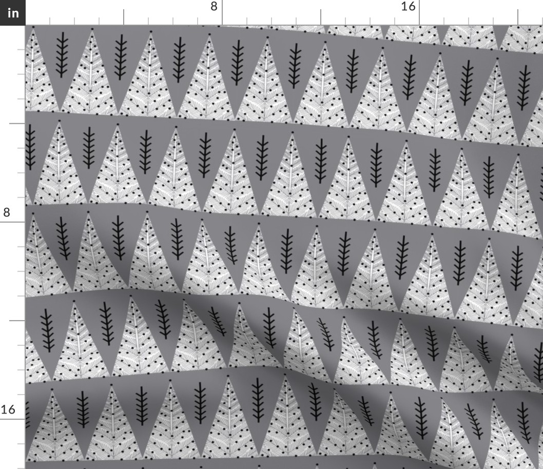 christmas triangle trees // christmas fabric charcoal christmas trees cute christmas design holiday fabric