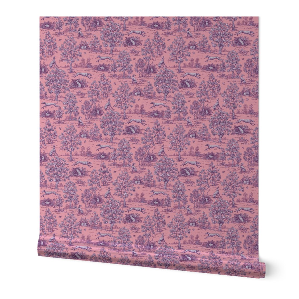Pink and Purple Greyhound Toile