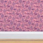 Pink and Purple Greyhound Toile