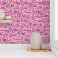 Pink and Purple Greyhound Toile