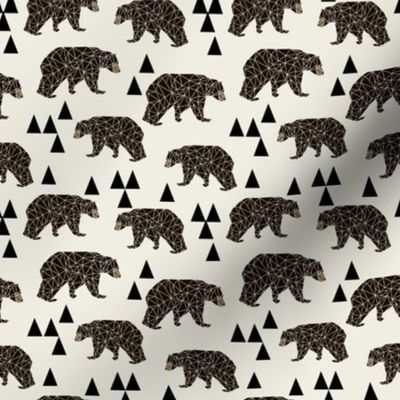 geo bear // small geometric bear fabric bear fabric boys nursery kids boy