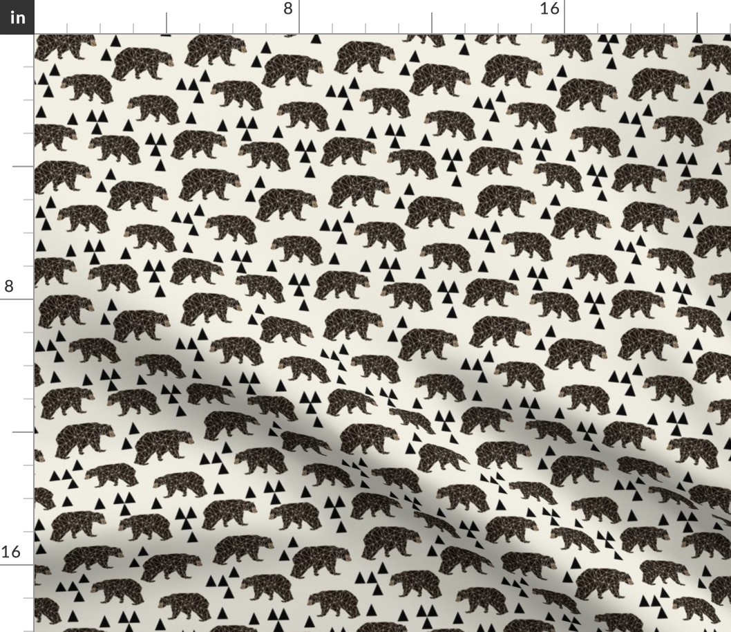 geo bear // small geometric bear fabric bear fabric boys nursery kids boy