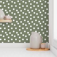 dots // polka dot spot green camo green khaki green