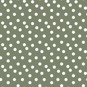 dots // polka dot spot green camo green khaki green