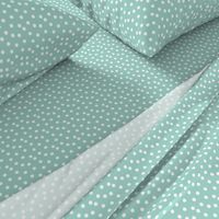 dots // mint white polka dots mini print cute small scale 