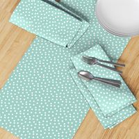 dots // mint white polka dots mini print cute small scale 