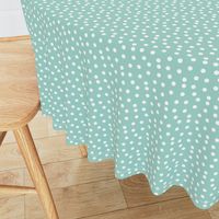 dots // mint white polka dots mini print cute small scale 