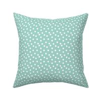 dots // mint white polka dots mini print cute small scale 