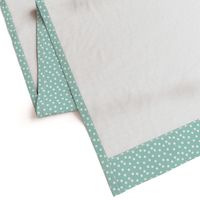 dots // mint white polka dots mini print cute small scale 