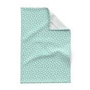 dots // mint white polka dots mini print cute small scale 