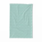 dots // mint white polka dots mini print cute small scale 