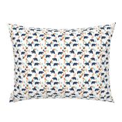 forest bear // bear navy camping hunting boys forest woodland mountains trees boys room 