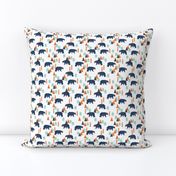 forest bear // bear navy camping hunting boys forest woodland mountains trees boys room 