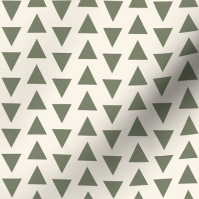 triangles // green outdoors cream green soft khaki beige
