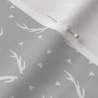 antler // nursery grey spot triangles tri kids baby