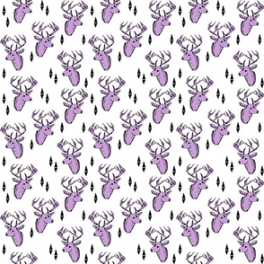 deer head // pastel purple lilac lavender kids triangles tri antlers