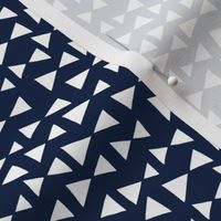 Bow Tri - // navy triangles deer quilt collection navy blue triangles