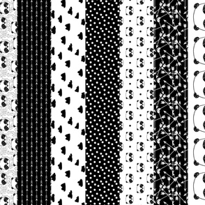 panda quilt // cheater quilt black and white stripes for trendy baby nursery