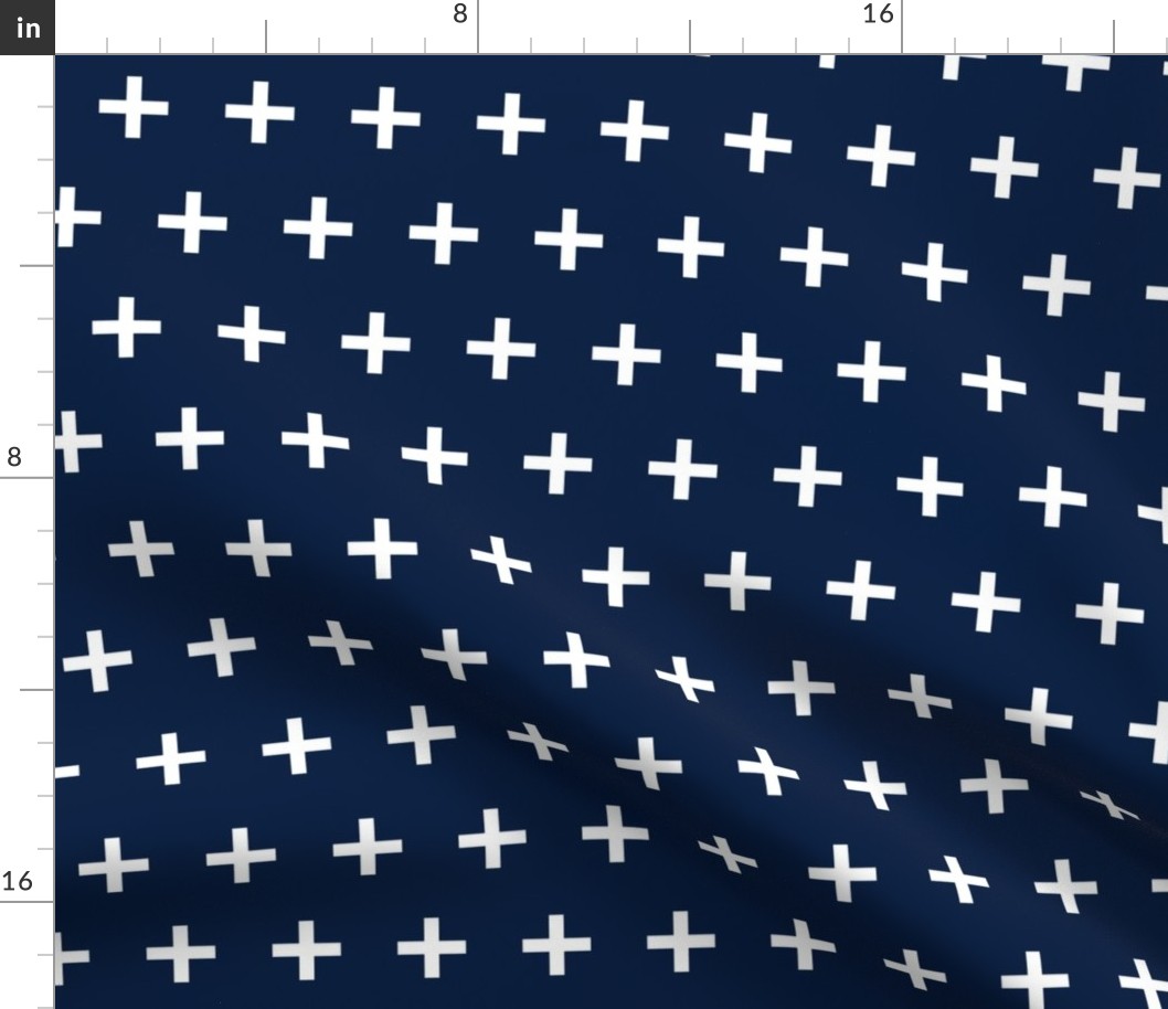 Swiss Cross - Dark Navy by Andrea Lauren 