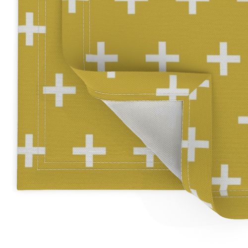 Swiss Cross - Mustard by Andrea Lauren 