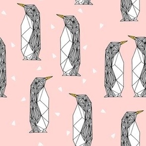 geo penguin // penguin pingu penguins pink pastel pink girls nursery baby pink cute