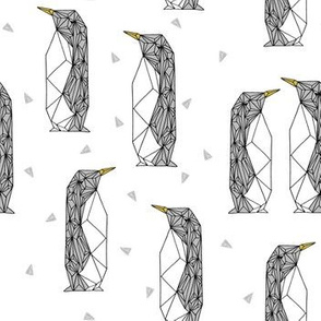 geo penguins // white penguin pingu bird bird grey winter kids