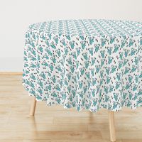 geo deer head // aqua blue deer head geometric design andrea lauren baby nursery fabric