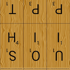 Wooden Letter Tile Banner