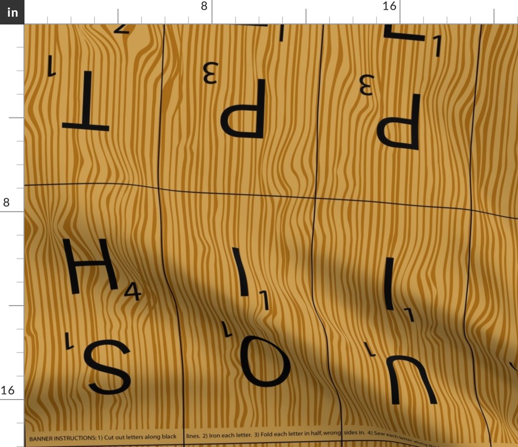 Wooden Letter Tile Banner