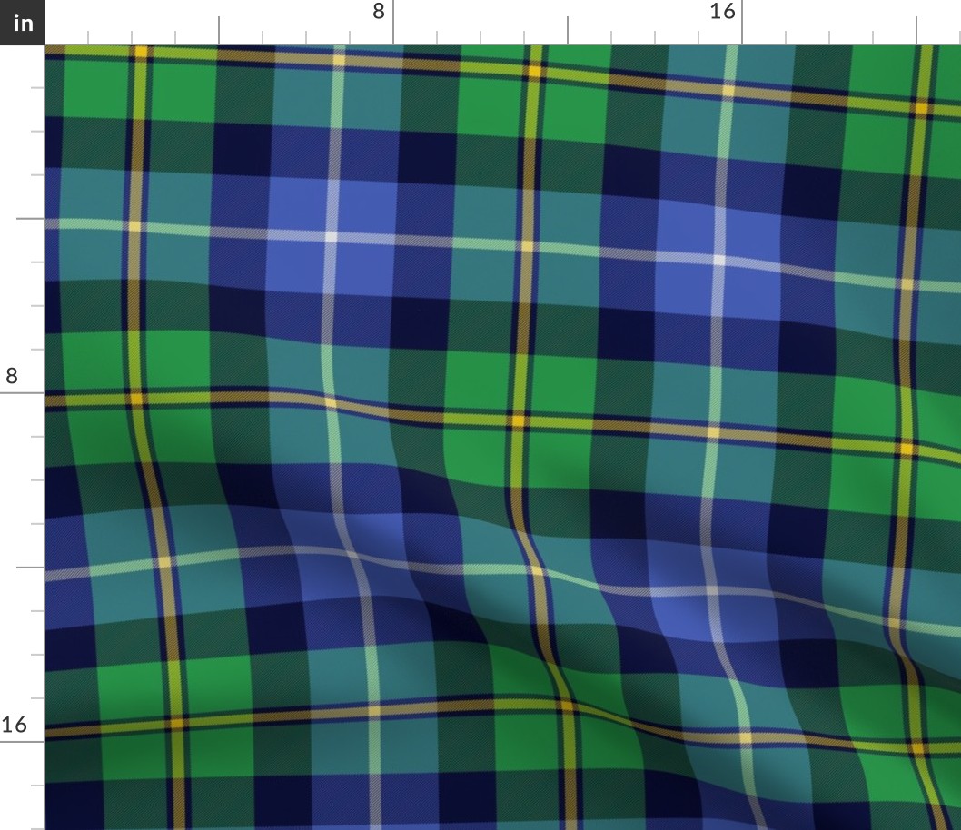 MacNeil / MacNeil of Barra  tartan c. 1831, 8" blue and green