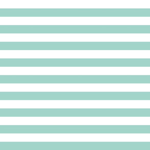 Stripes - Pale Turquoise - Railroad (1 inch) by Andrea Lauren