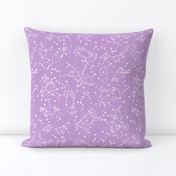 constellations // purple pastel nursery kids girls animals cute stars night sky 