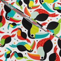 Pura vida brazil toucan illustration bird tropical summer kids pattern