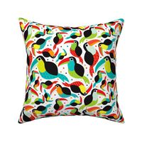 Pura vida brazil toucan illustration bird tropical summer kids pattern