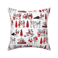 woodland christmas // vintage christmas woodland christmas retro christmas christmas village cute christmas animals