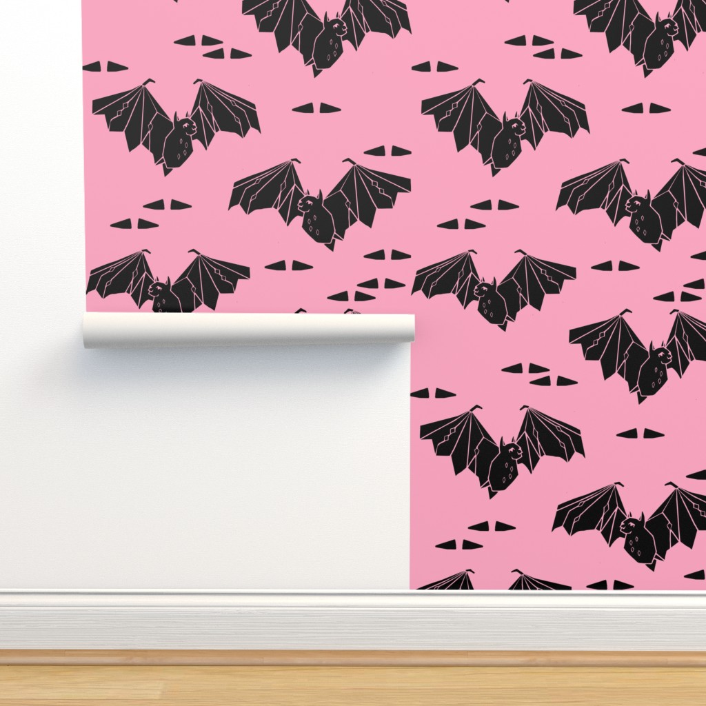 Bat Halloween Pastel Pink Bubblegum On Isobar By Andrea Lauren