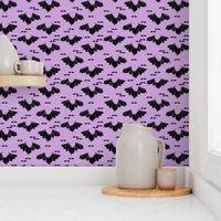 bat // halloween pastel purple lilac bats geo geometric tri triangles fabric by andrea lauren