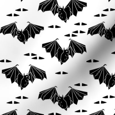 bat // black and white kids halloween triangle tri kids