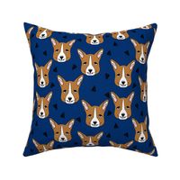 corgi // navy blue corgis andrea lauren corgi fabric nursery design navy blue 